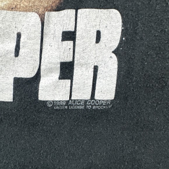 Vintage 1989  Alice Cooper Trashes Tour T-Shirt Men's Medium Band Double-Sided - Picture 7 of 16